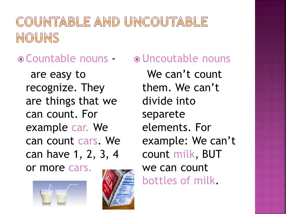 Countable and uncoutable nouns