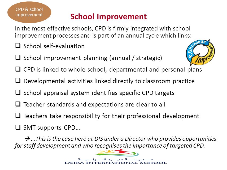 CPD & school improvement