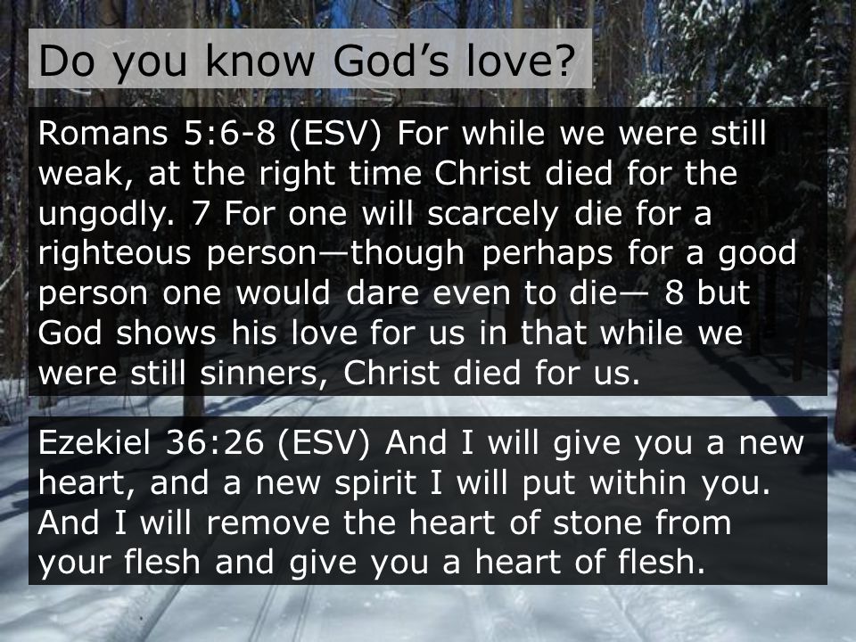 Do you know God’s love