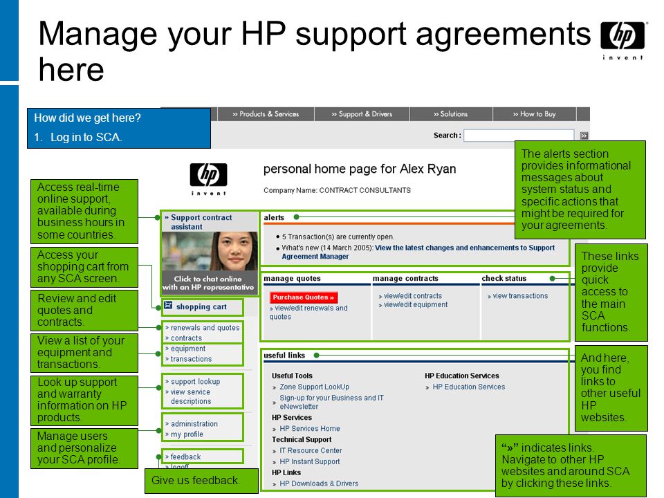 Manage your HP support agreements here