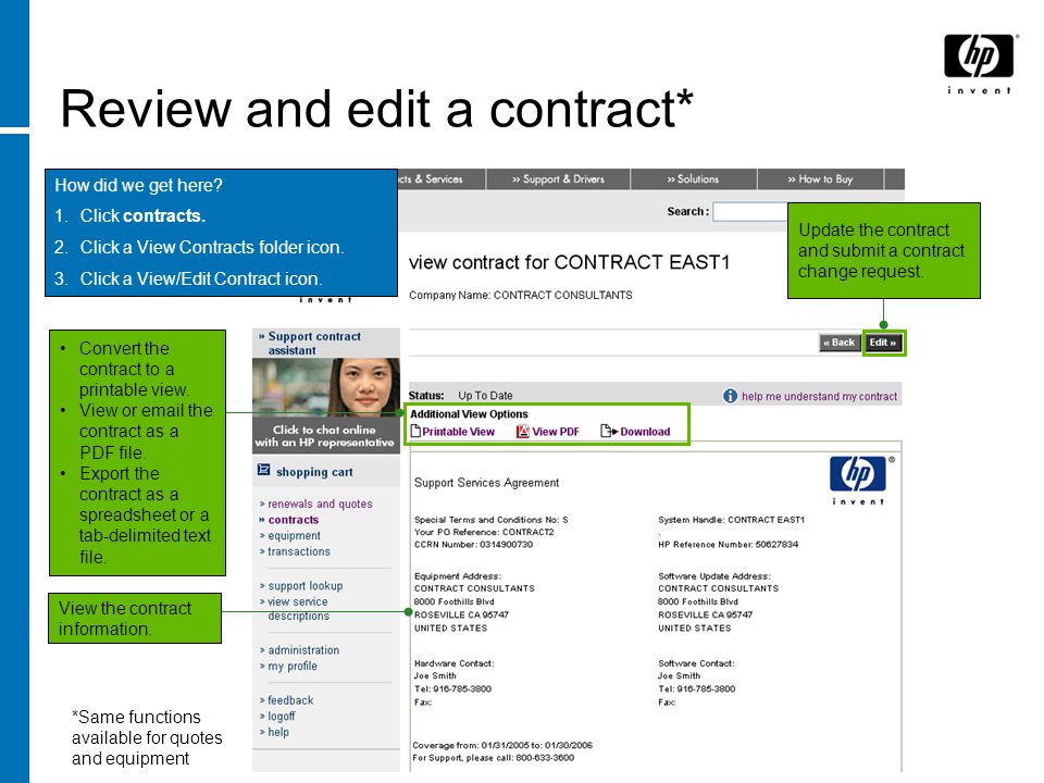 Review and edit a contract*
