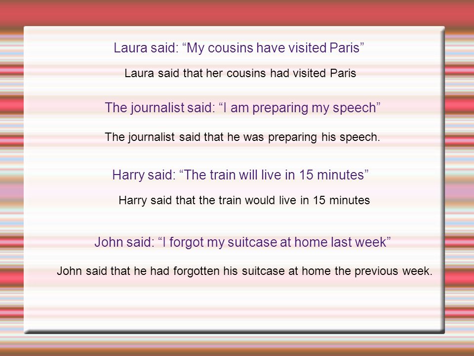 Laura said: My cousins have visited Paris