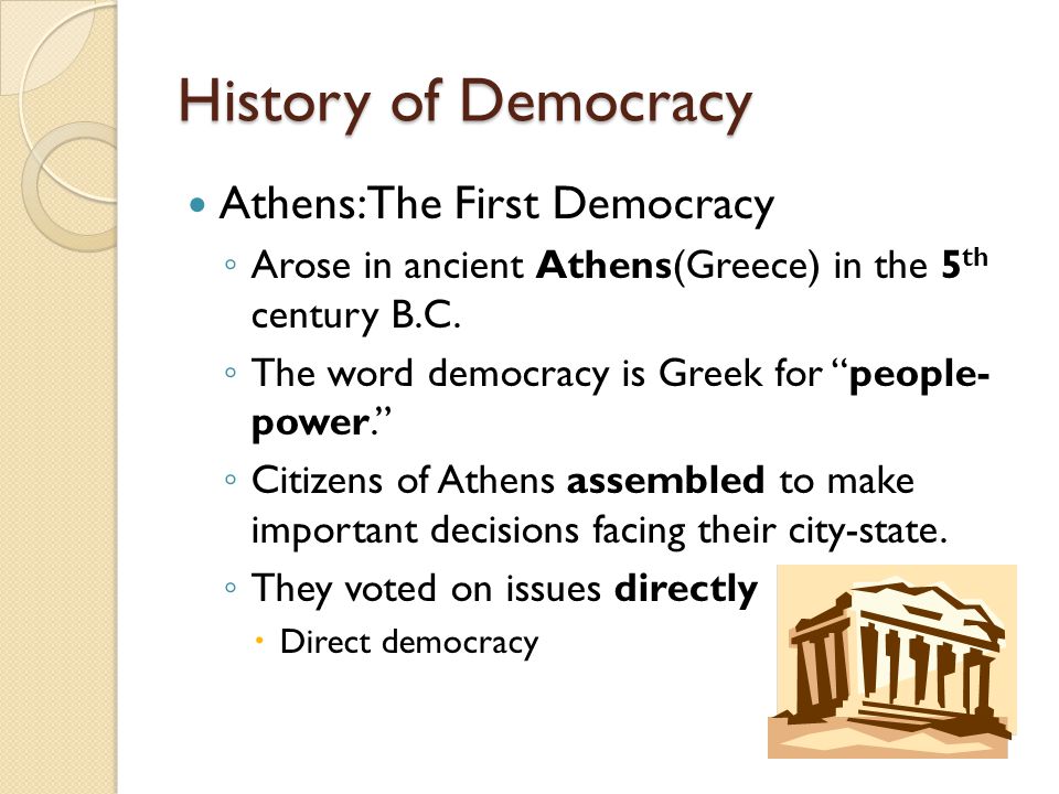 History of Democracy Athens: The First Democracy