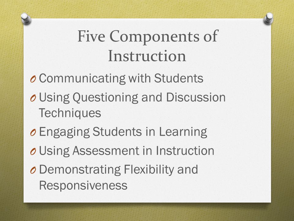 Five Components of Instruction