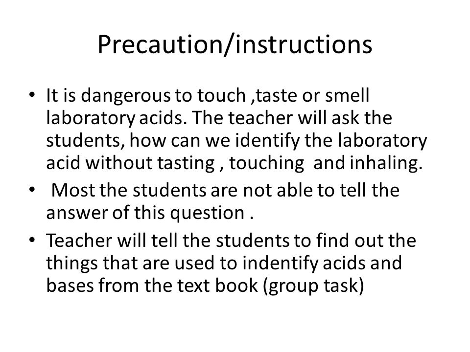Precaution/instructions
