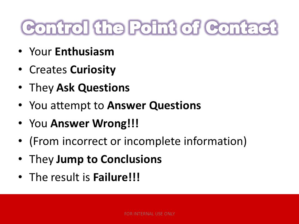 Control the Point of Contact