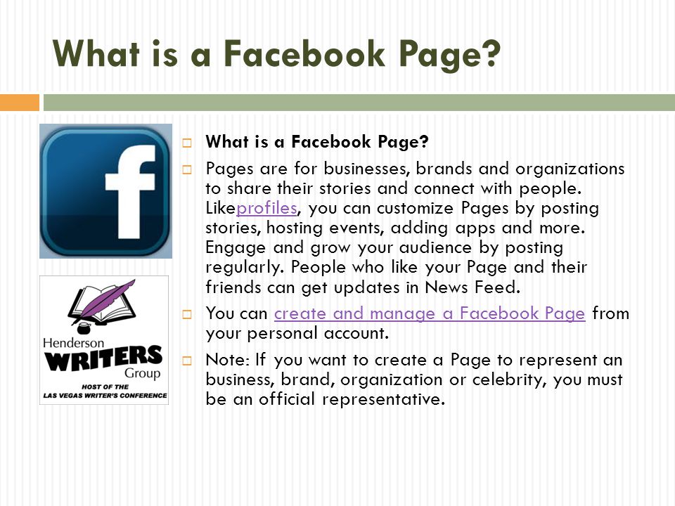 What is a Facebook Page What is a Facebook Page