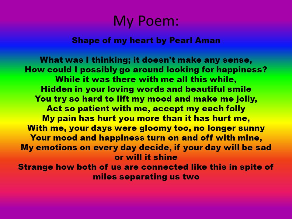 My Poem: