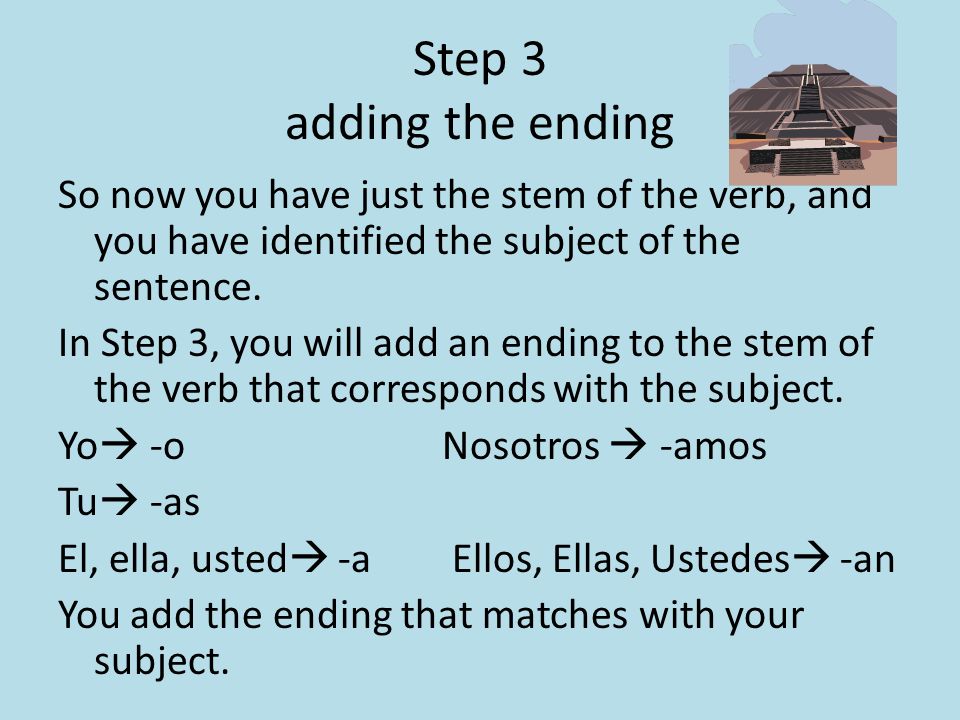 Step 3 adding the ending