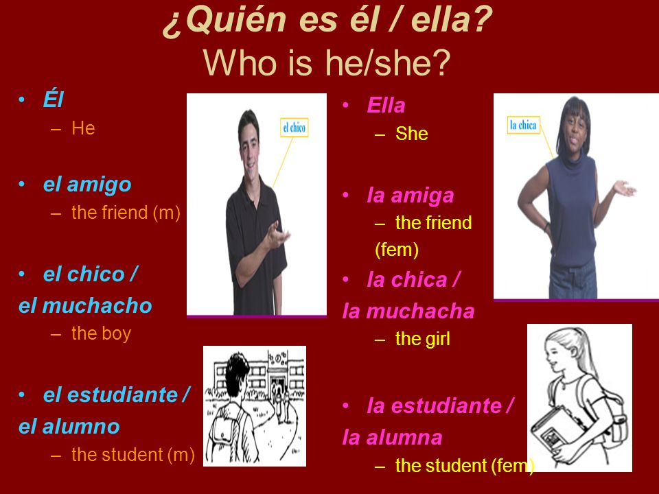 ¿Quién es él / ella Who is he/she