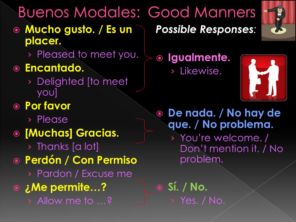 Buenos Modales: Good Manners