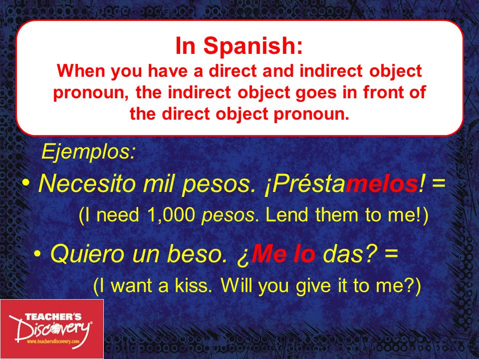the direct object pronoun.