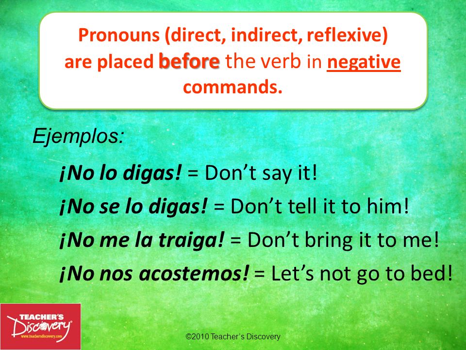 Pronouns (direct, indirect, reflexive)