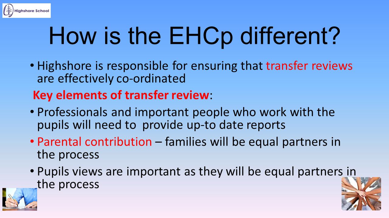 How is the EHCp different