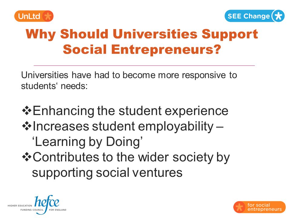 Why Should Universities Support Social Entrepreneurs