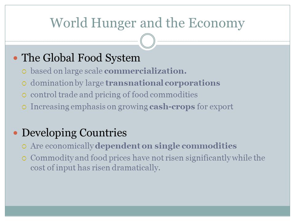 World Hunger and the Economy