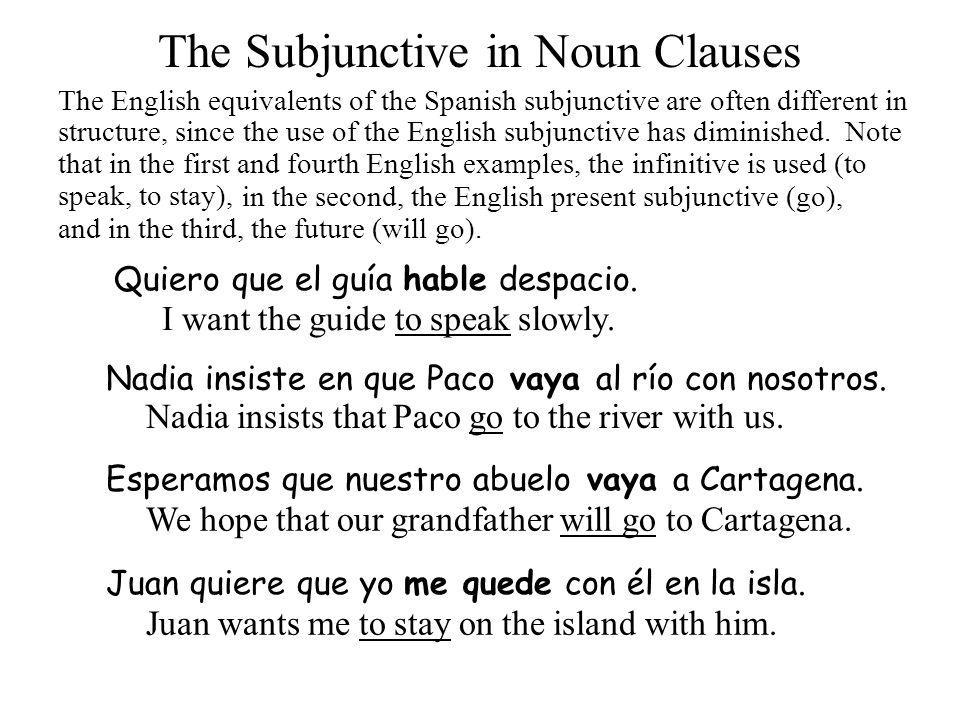 The Subjunctive in Noun Clauses