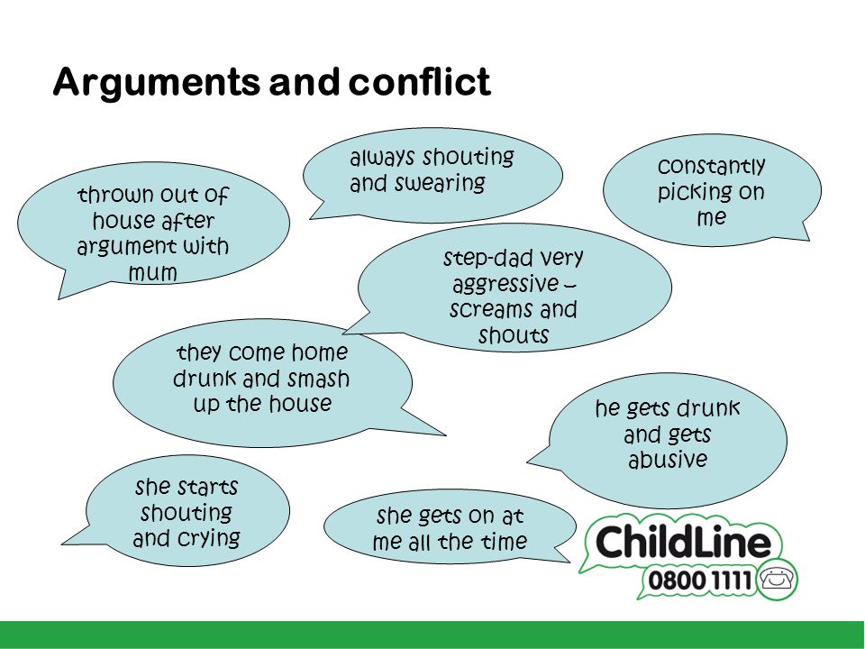 Arguments and conflict