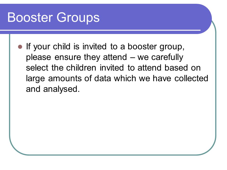 Booster Groups