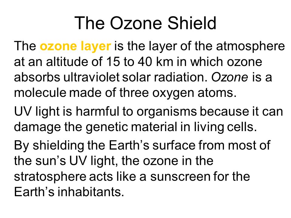 The Ozone Shield