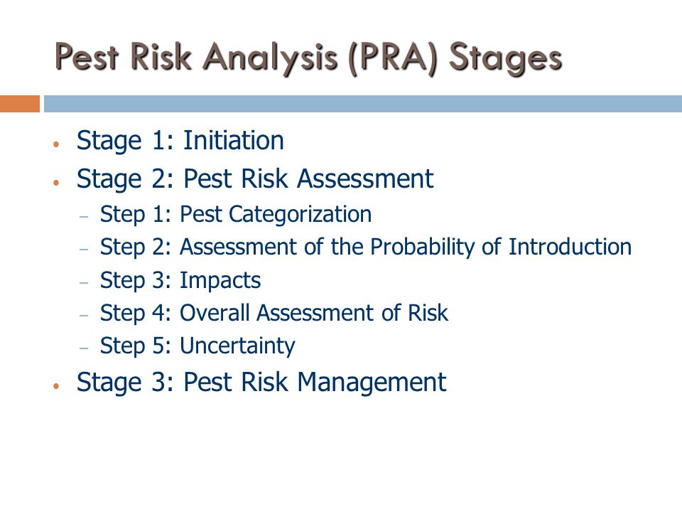 Pest Risk Analysis (PRA) Stages