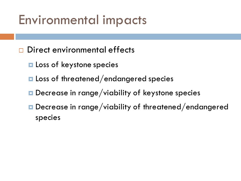Environmental impacts