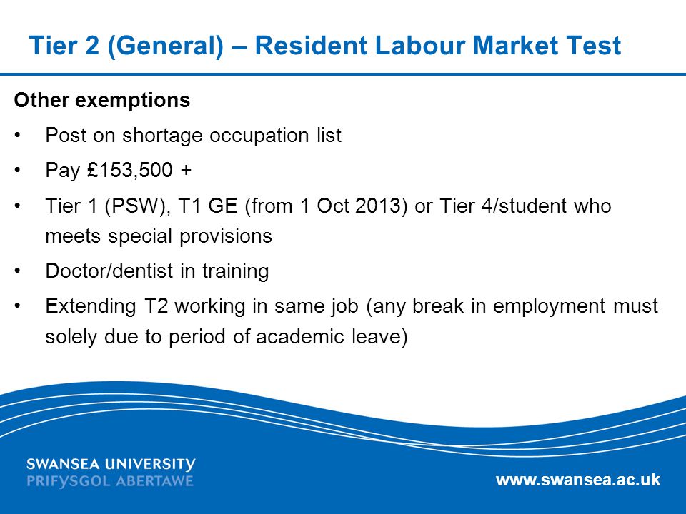 Tier 2 (General) – Resident Labour Market Test