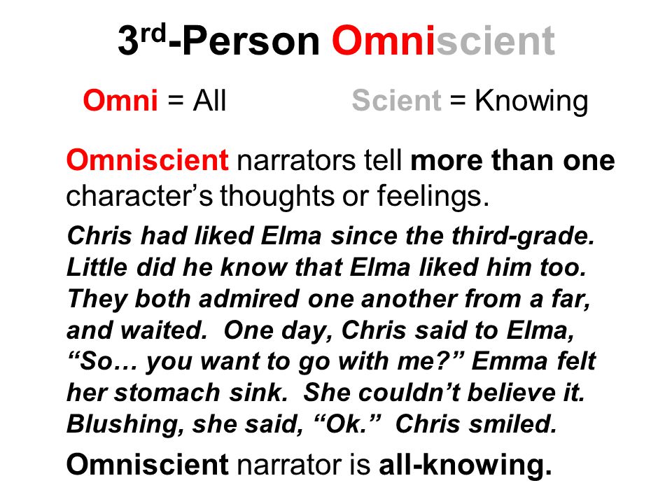 Omni = All Scient = Knowing