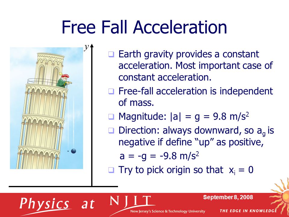 Free Fall Acceleration