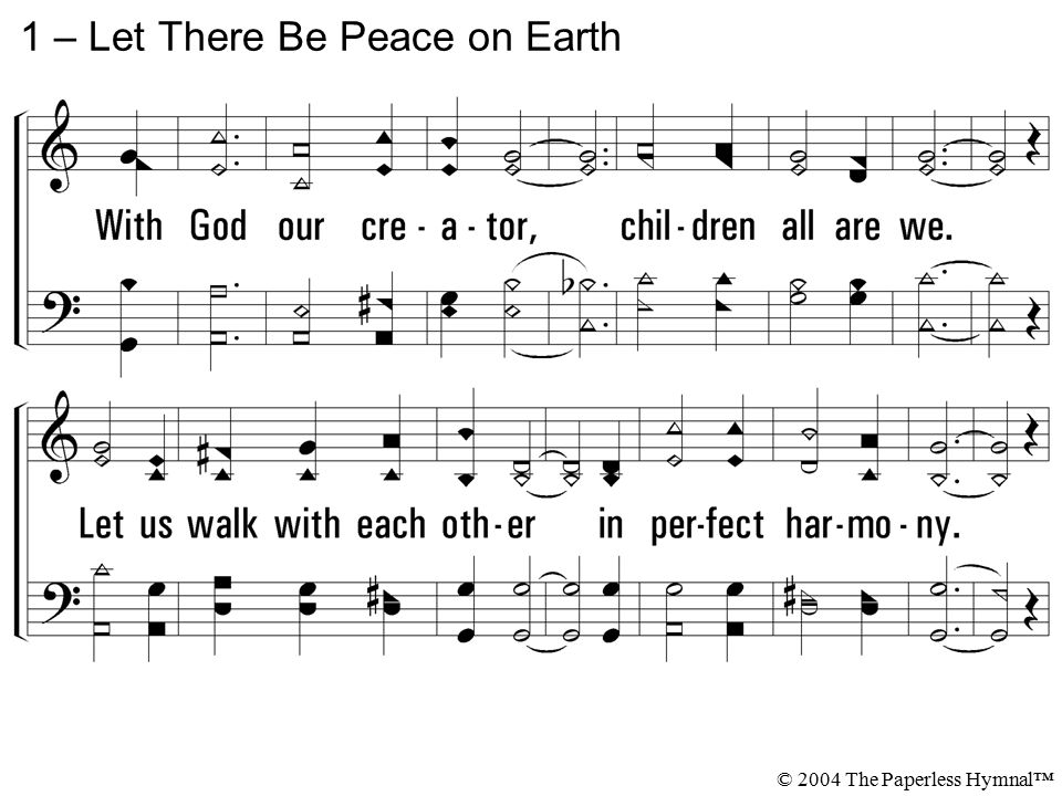 1 – Let There Be Peace on Earth