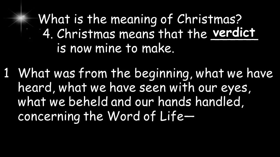 What is the meaning of Christmas