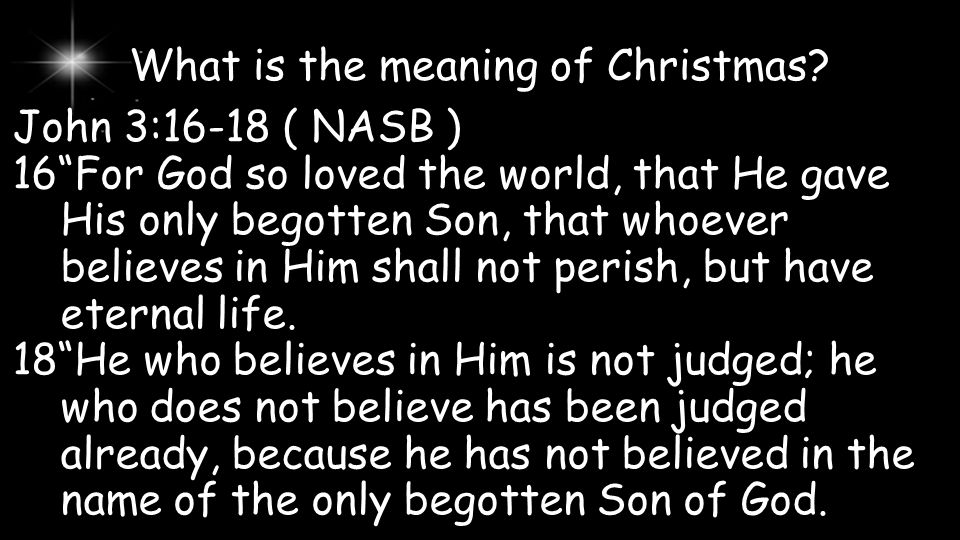 What is the meaning of Christmas