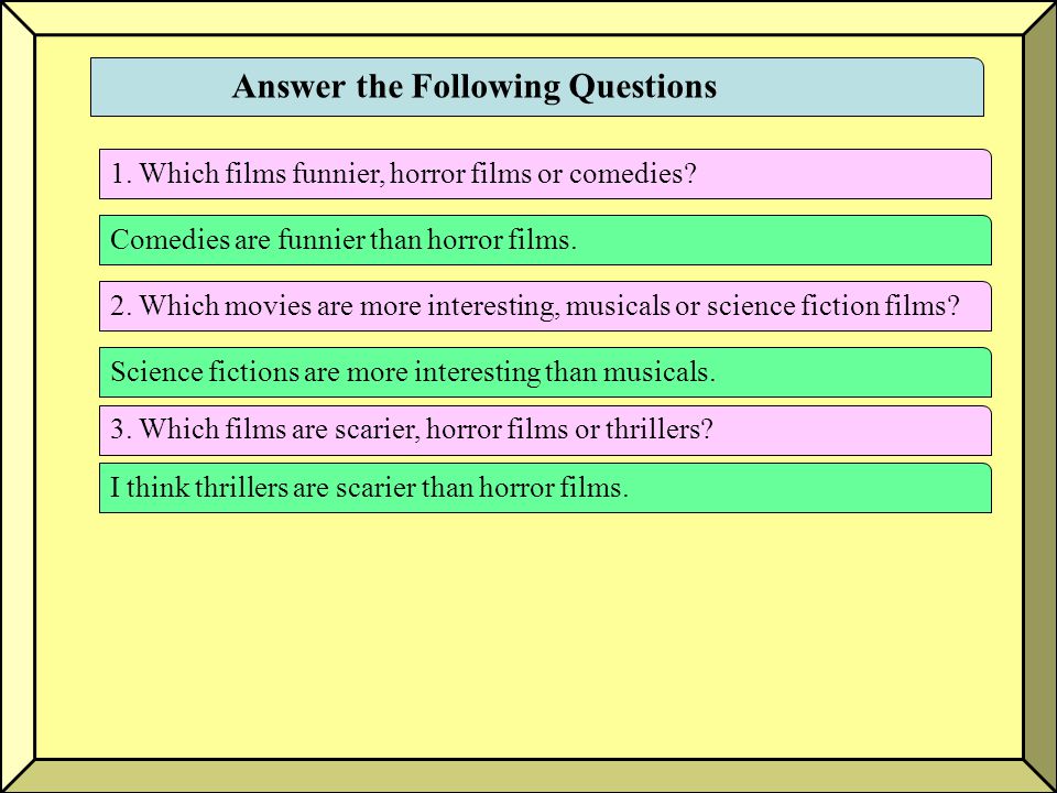 Answer the Following Questions
