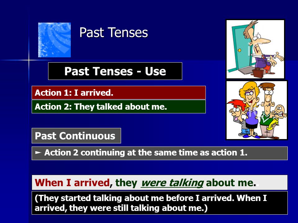 Past Tenses Past Tenses - Use Past Continuous