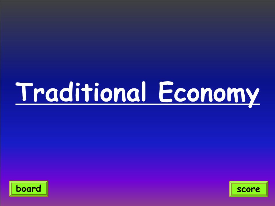 Traditional Economy board score