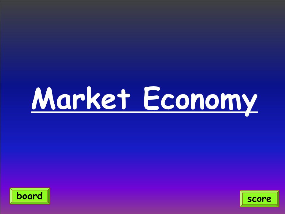 Market Economy board score