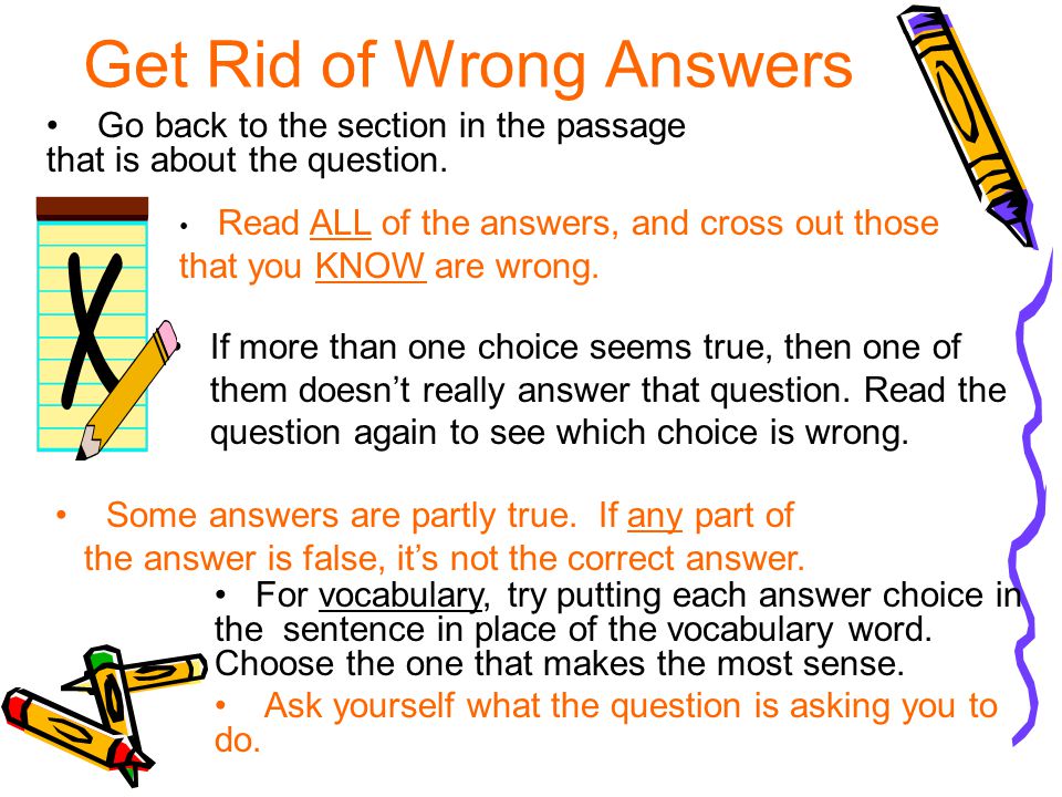 Get Rid of Wrong Answers