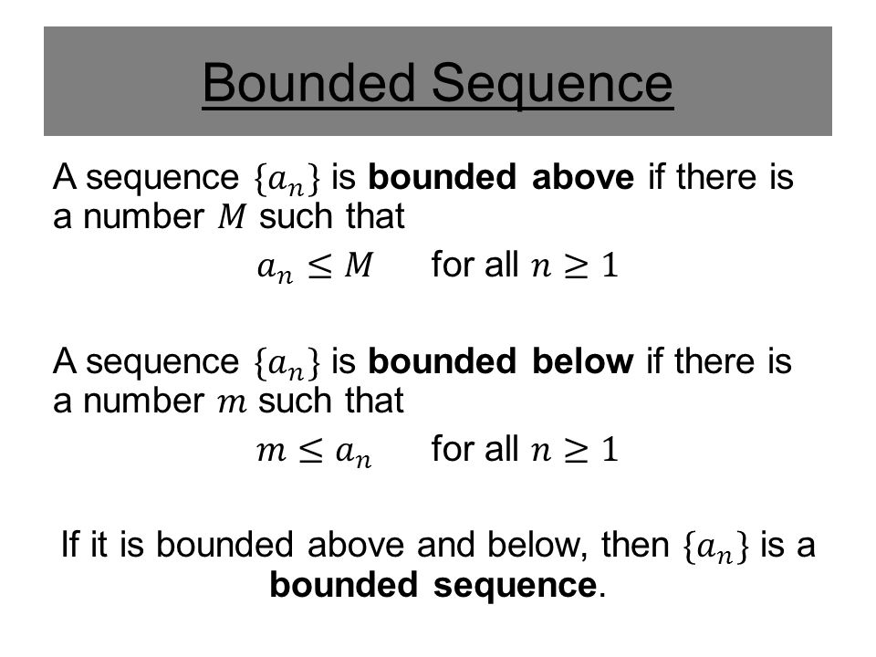 Bounded Sequence