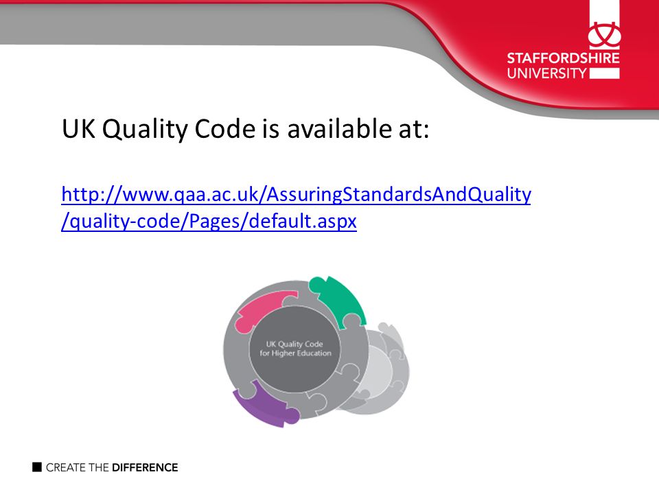 UK Quality Code is available at: