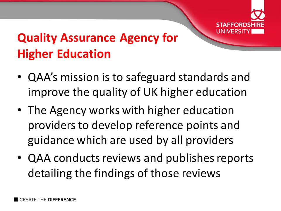 Quality Assurance Agency for Higher Education