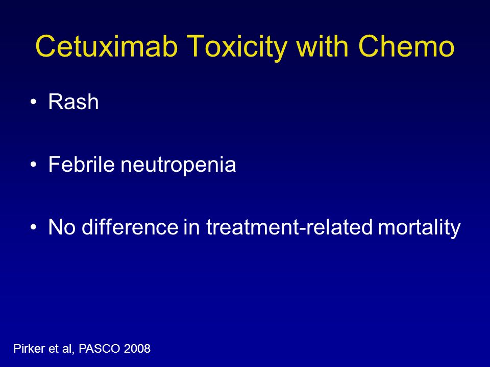 Cetuximab Toxicity with Chemo