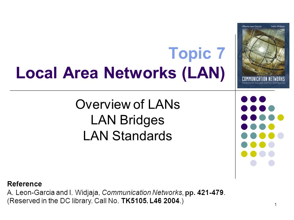 Topic 7 Local Area Networks (LAN)