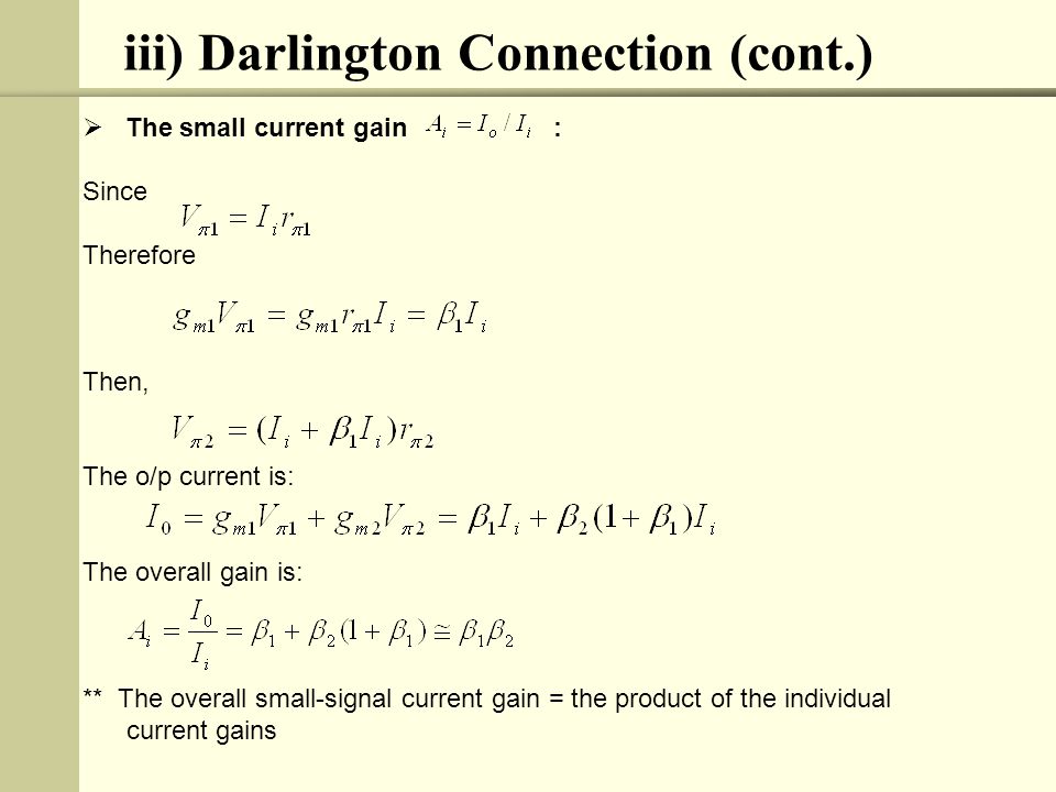 iii) Darlington Connection (cont.)