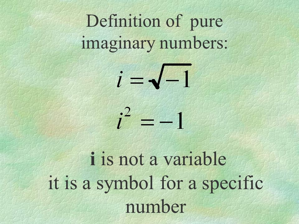it is a symbol for a specific number