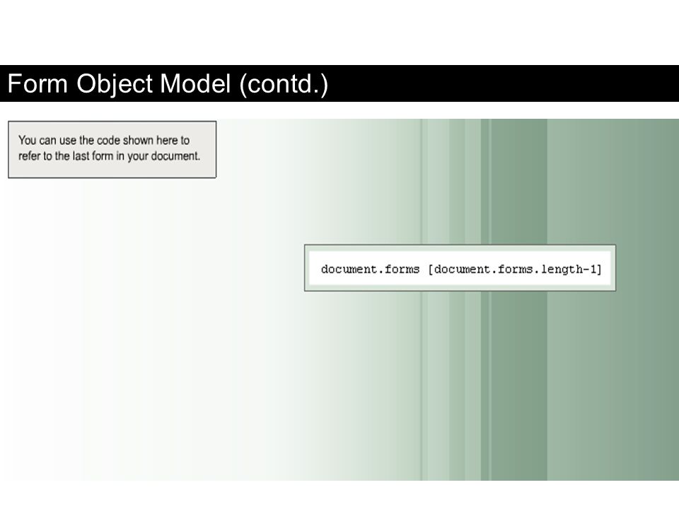 Form Object Model (contd.)