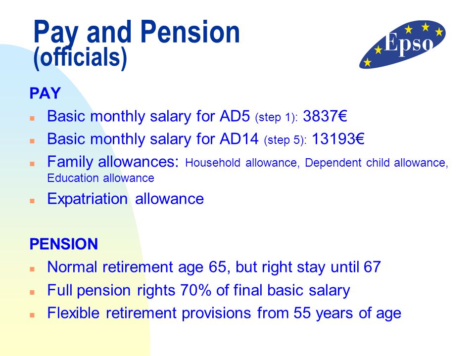Pay and Pension (officials)
