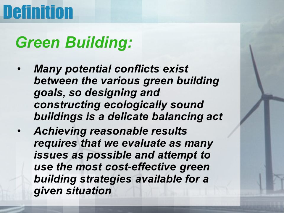 Definition Green Building: