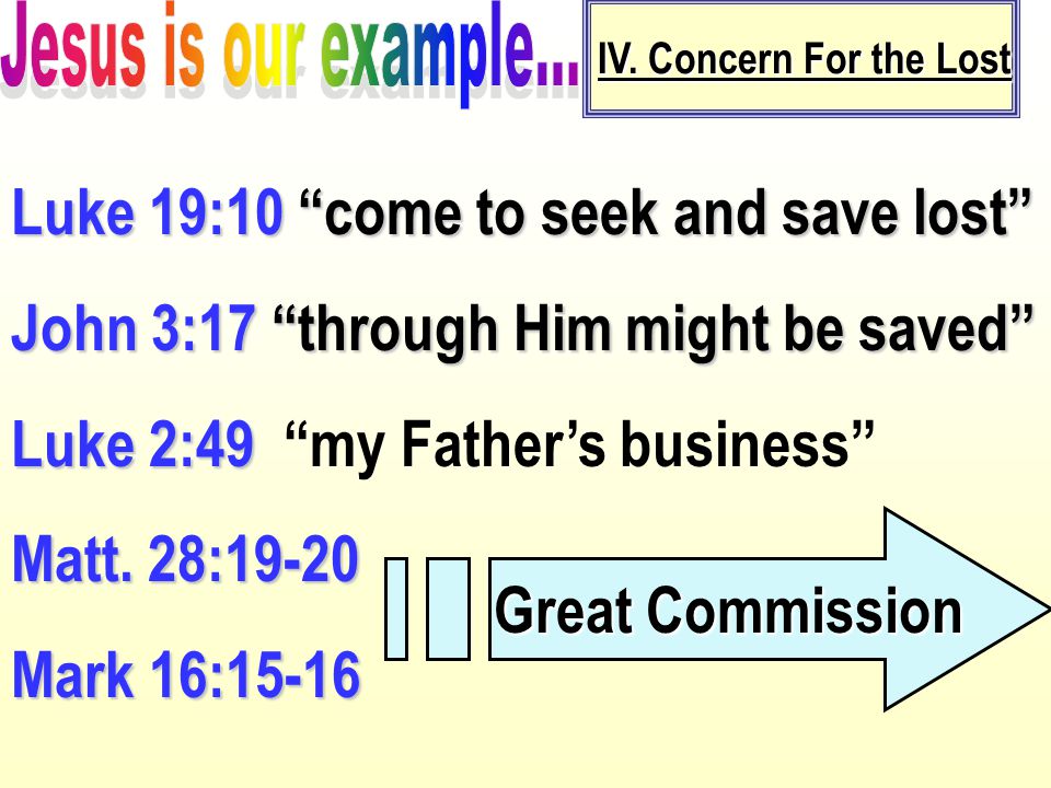 Luke 19:10 come to seek and save lost