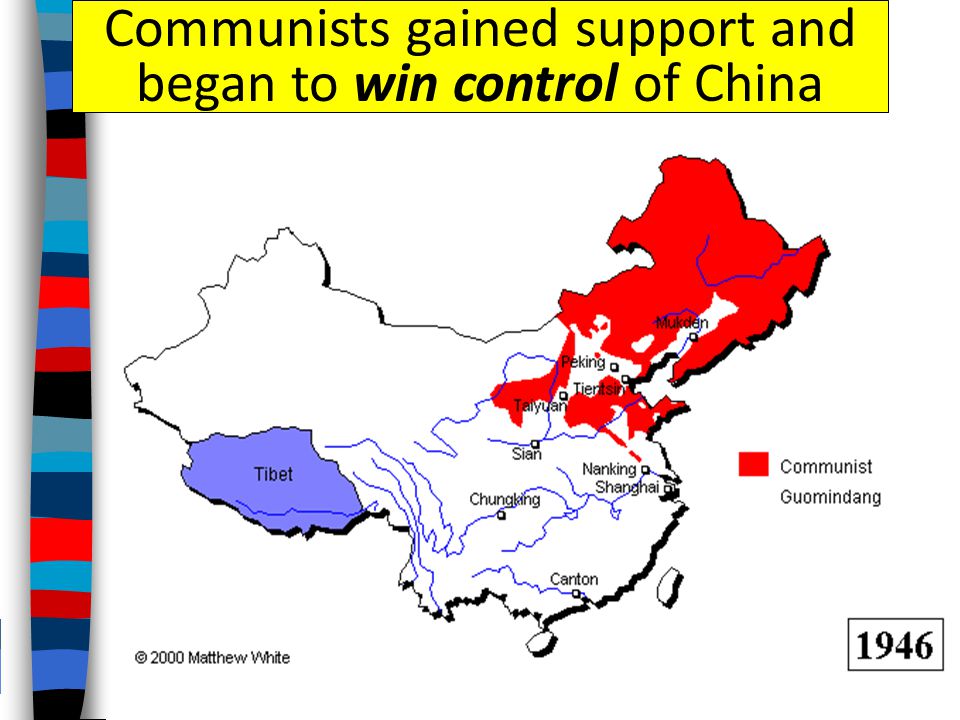 Communists gained support and began to win control of China