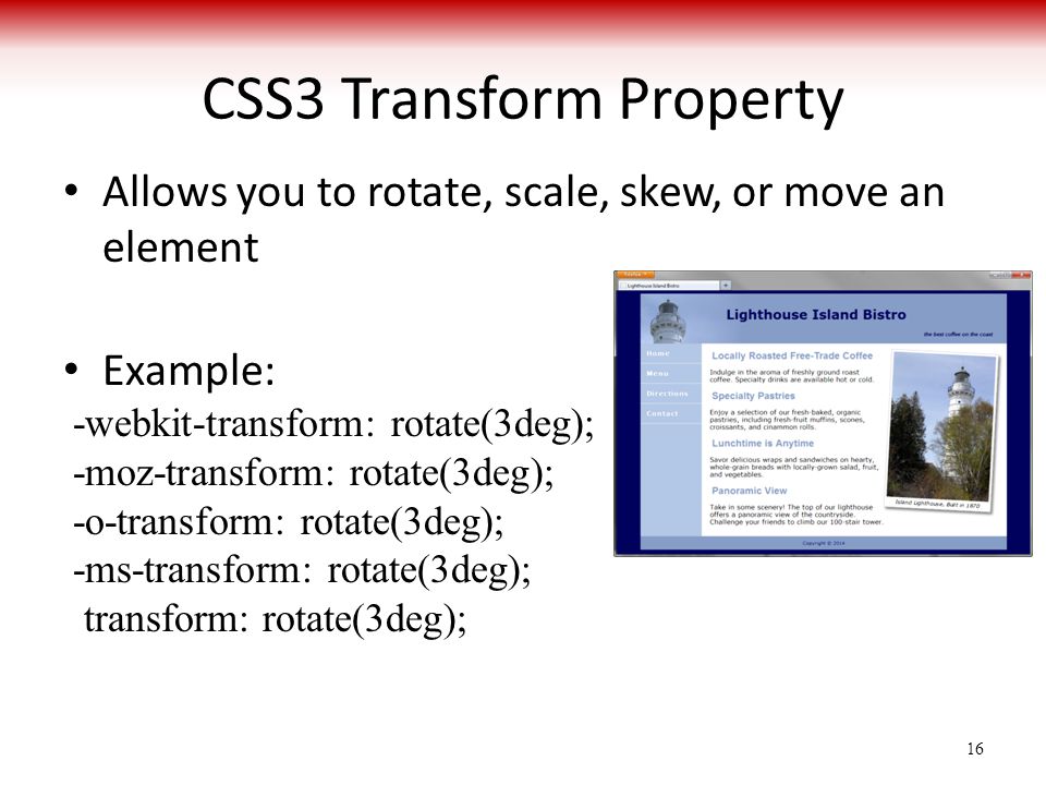 CSS3 Transform Property